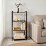 Max Home Estantería 4 Baldas 43x30x90 cm Hierro y MDF