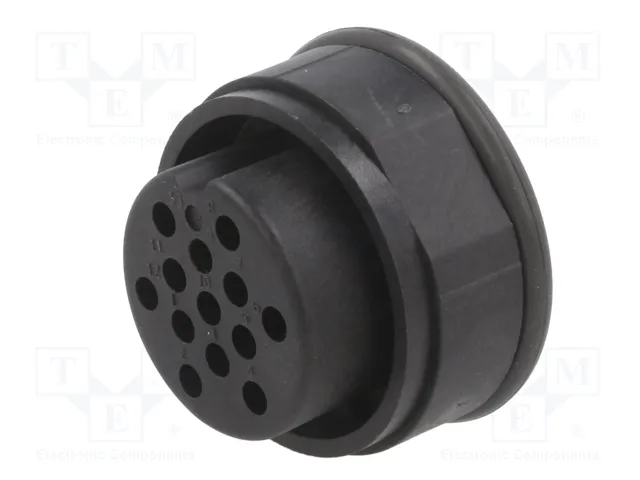 HARTING UIC558 Conector Redondo Hembra de 13 Pines