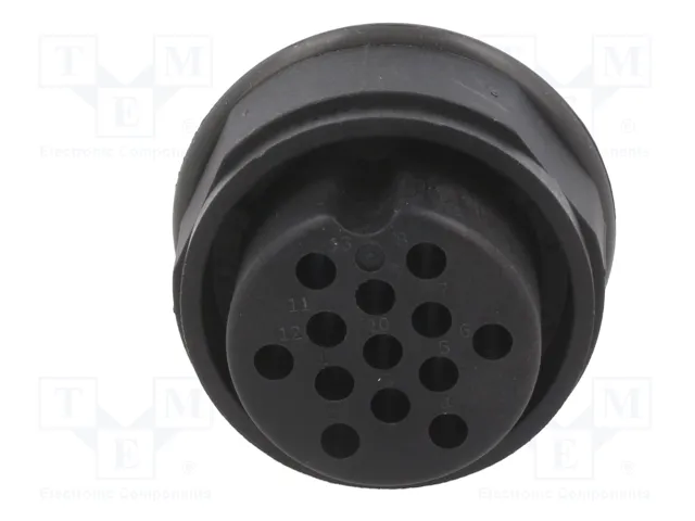 HARTING UIC558 Conector Redondo Hembra de 13 Pines