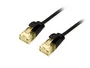 Equip Cable de Red Cat6a Slim U/UTP 2xRJ45 0.25m Negro LSZH