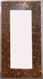 DKD Home Decor Espejo de Mango y Cristal Marrón 91x183 cm