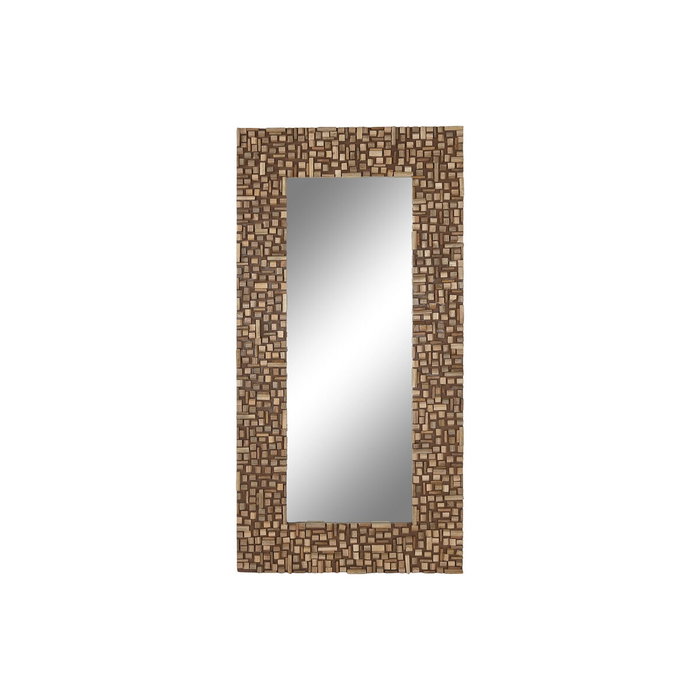 DKD Home Decor Espejo de Mango y Cristal Marrón 91x183 cm