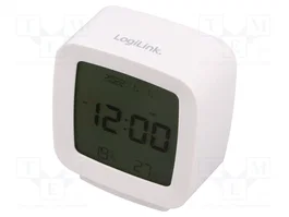 LogiLink Despertador Digital con forma de televisor, blanco