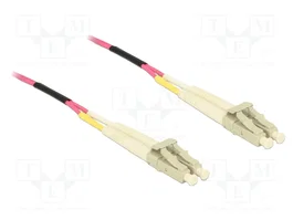 DeLOCK Cable de fibra óptica LC Duplex a LC Duplex multimodo OM4 50 m