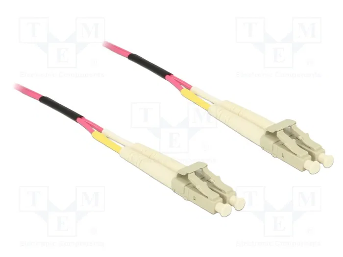 DeLOCK Cable de fibra óptica LC Duplex a LC Duplex multimodo OM4 50 m