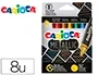 Carioca Lápices de Cera Metallic Triangular Caja de 8 Unidades Colores Surtidos