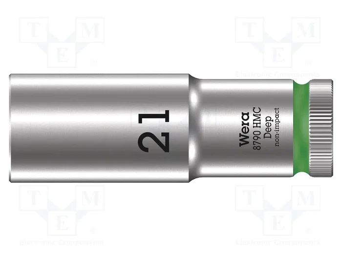 WERA Vaso de 6 ángulos HEX 21mm 1/2 pulgada WERA Vaso de 6 ángulos HEX 21mm 1/2 pulgada