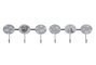 DKD Home Decor Perchero de Pared MDF y Metal 40x5x17 con 3 Colgadores, Surtido de Colores