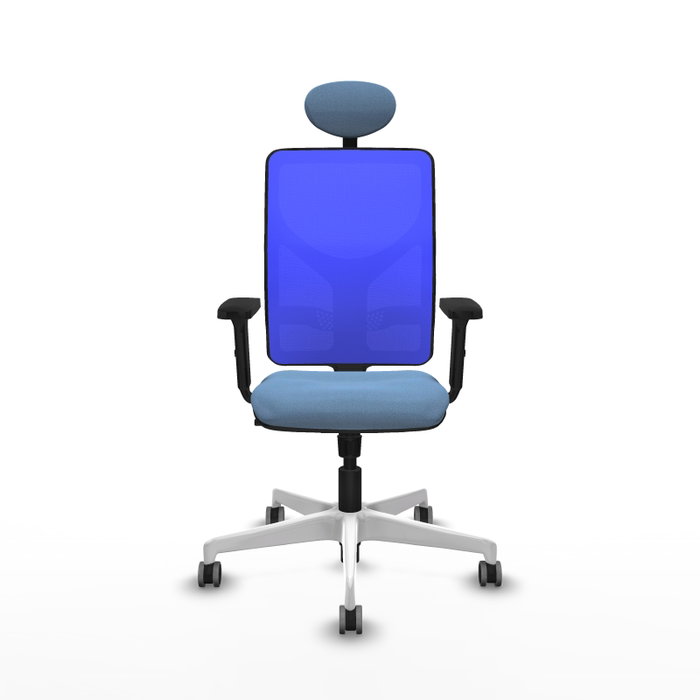 PIQUERAS Y CRESPO Silla de oficina Motilla con mecanismo Sincro, Azul cielo y Azul