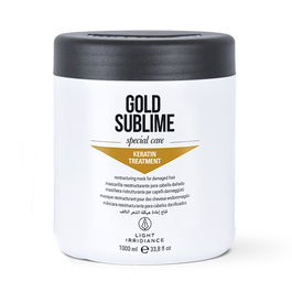 Light Irridiance Mascarilla Reestructurante Gold Sublime para Cabello Dañado, Seco y Encrespado con Queratina y Oro, 1000ml