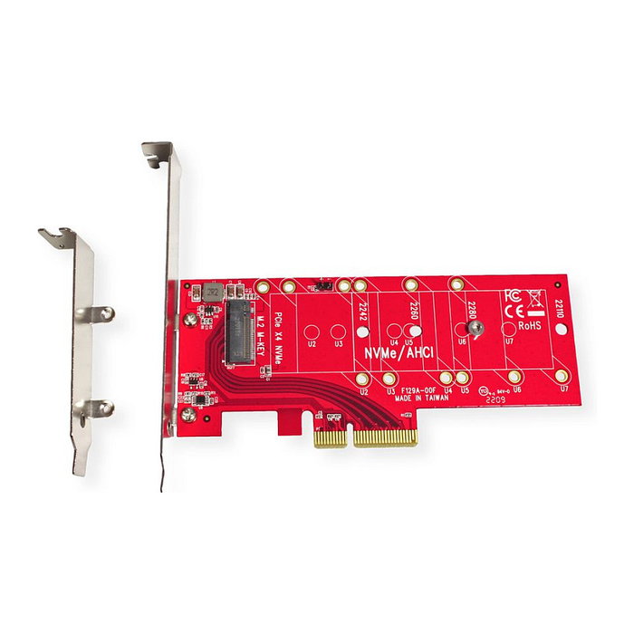 ROLINE Adaptador de Host PCIe 4.0 x4 para SSD NVMe M.2 110mm, Interno, 3.3V 5A