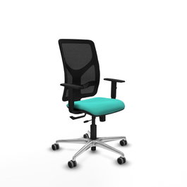 PIQUERAS Y CRESPO Silla de oficina Motilla Turquesa y Negro
