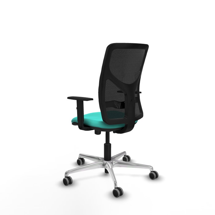 PIQUERAS Y CRESPO Silla de oficina Motilla Turquesa y Negro