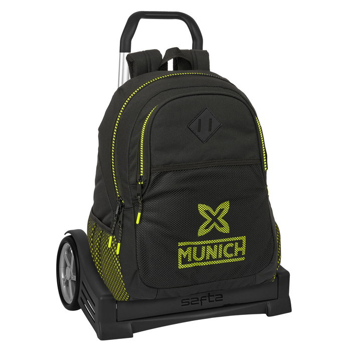 Mochila Escolar con Ruedas Munich Beat Negro 32 x 44 x 16 cm Mochila Escolar con Ruedas Munich Beat Negro 32 x 44 x 16 cm