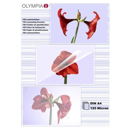 Olympia Folio Fundas de Laminación DIN A4 125 Micras (100 unidades)