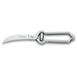 3 Claveles Tijera Trincha Aves Acero Inoxidable 24 cm - Microdentada, con Cierre de Seguridad y Apta para Lavavajillas, para Pollo, Pato y Pavo