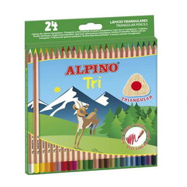 Alpino Lápices de Colores Triangulares 175 mm Estuche Surtido 24 Unidades