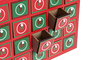 Calendario Adviento Navidad Tradicional DKD Home Decor Verde Rojo 4 x 30 x 30 cm (2 Unidades)