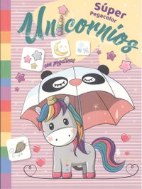 SALDAÑA Super pegacolor unicornios con pegatinas (Rosa)