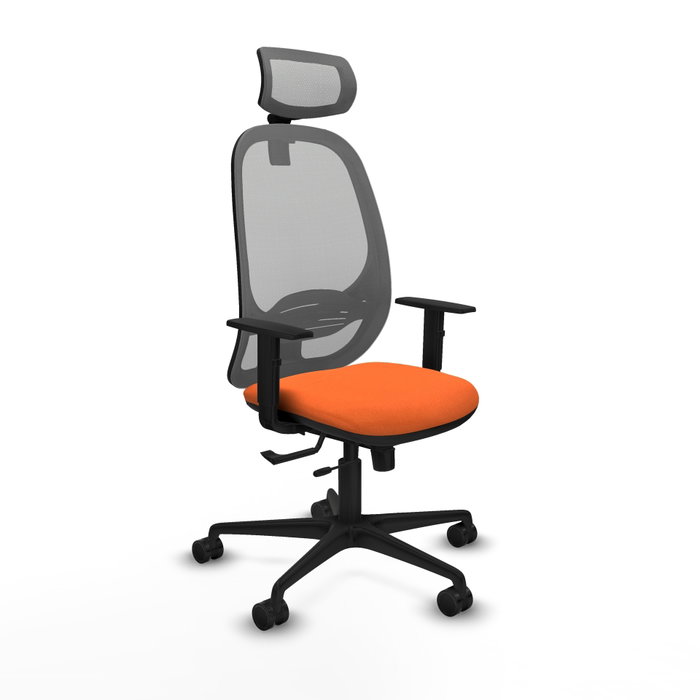 PIQUERAS Y CRESPO Silla de oficina Cilanco con mecanismo Sincro/Traslack Naranja y Gris PIQUERAS Y CRESPO Silla de oficina Cilanco con mecanismo Sincro/Traslack Naranja y Gris