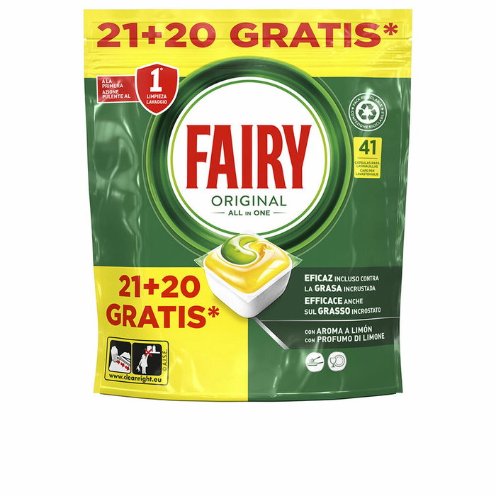 Fairy Todo en 1 Limón Cápsulas para Lavavajillas 41 u Fairy Todo en 1 Limón Cápsulas para Lavavajillas 41 u