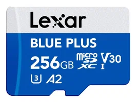 Lexar Blue Plus 256GB microSDXC UHS-I con adaptador SD
