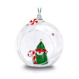 Swarovski Complemento Holiday Cheers: Ball Ornament Santas Elf Verde