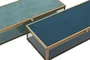 DKD Home Decor Joyero Mediterraneo Azul Celeste Turquesa Cristal y Metal 25 x 10 x 5 cm (2 Unidades)