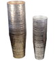 DKD Home Decor Set de 2 Jarrones de Aluminio LUVATO Dorado 106x31x31 cm