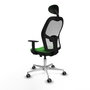 PIQUERAS Y CRESPO Silla de oficina Jorquera con mecanismo Sincro/Traslack, Verde y Blanco