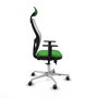 PIQUERAS Y CRESPO Silla de oficina Jorquera con mecanismo Sincro/Traslack, Verde y Blanco