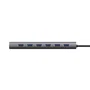 Trust Hub USB 3.2 Gen 1 Halyx, 7 Puertos USB-A + 1 Puerto USB-C, 5 Gbps, Aluminio, Plata