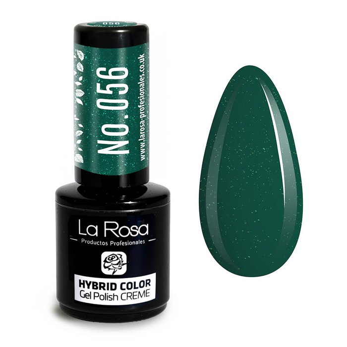 La Rosa Esmalte Semipermanente UV/LED Creme Nº 056 Esmeralda Con Brillo La Rosa Esmalte Semipermanente UV/LED Creme Nº 056 Esmeralda Con Brillo
