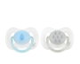 KioKids Set 2 Chupetes Ortodónticos Azul y Gris 6-12 Meses