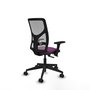 PIQUERAS Y CRESPO Silla de oficina Motilla con mecanismo Sincro/Traslack, Morado y Gris