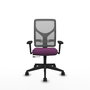 PIQUERAS Y CRESPO Silla de oficina Motilla con mecanismo Sincro/Traslack, Morado y Gris