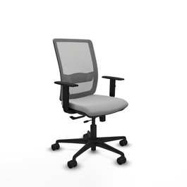 PIQUERAS Y CRESPO Silla de oficina Haches Gris con mecanismo Sincro/Traslack