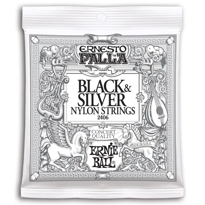 ERNIEBALL Set Nylon Black & Silver Ernieball