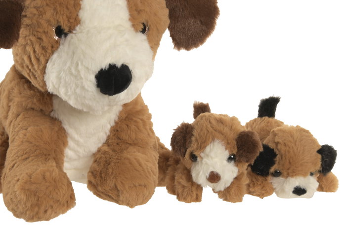 DKD Home Decor Peluche Kids Marron 33 x 30 x 25 cm Set de 3 DKD Home Decor Peluche Kids Marron 33 x 30 x 25 cm Set de 3