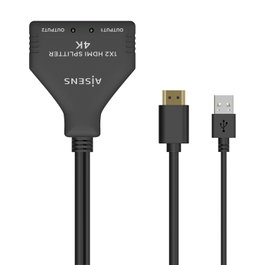 Aisens Duplicador HDMI 1x2 4K@30Hz con Alimentación USB, Negro