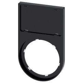 Siemens 3SU1900-0AS10-0AA0 Soporte de etiqueta plano con toma de tierra negra para escudo 17,5x27 mm
