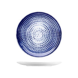 LANGENTHAL POINTS Plato Llano Coupe 21 cm - Vajilla Decorada a Mano, Diseño de Lunares, Colección Points, Diámetro 21 cm (Set de 6)