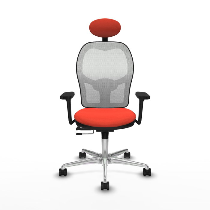 PIQUERAS Y CRESPO Silla de oficina Jorquera Sincro/Traslack Naranja oscuro y Blanco