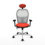 PIQUERAS Y CRESPO Silla de oficina Jorquera Sincro/Traslack Naranja oscuro y Blanco