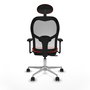 PIQUERAS Y CRESPO Silla de oficina Jorquera Sincro/Traslack Naranja oscuro y Blanco