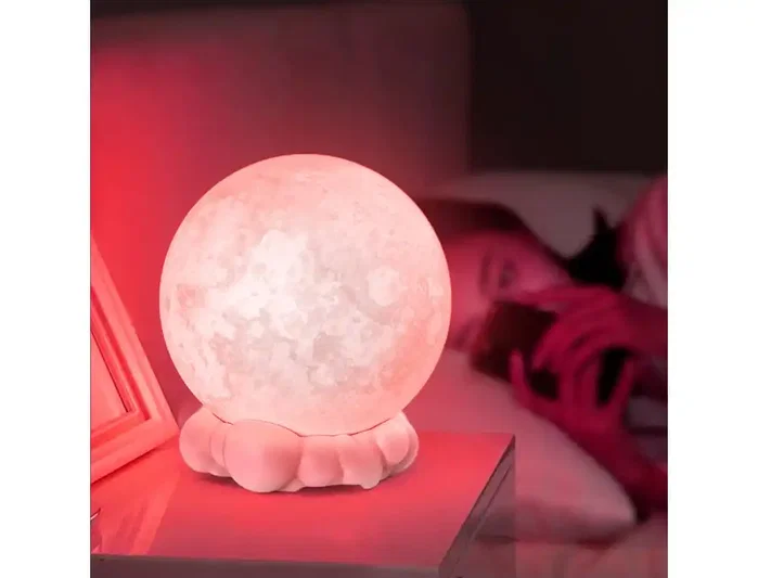 Wondee Altavoz Lune Lumineuse con Luz Nocturna Lunar Wondee Altavoz Lune Lumineuse con Luz Nocturna Lunar