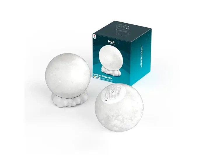 Wondee Altavoz Lune Lumineuse con Luz Nocturna Lunar Wondee Altavoz Lune Lumineuse con Luz Nocturna Lunar