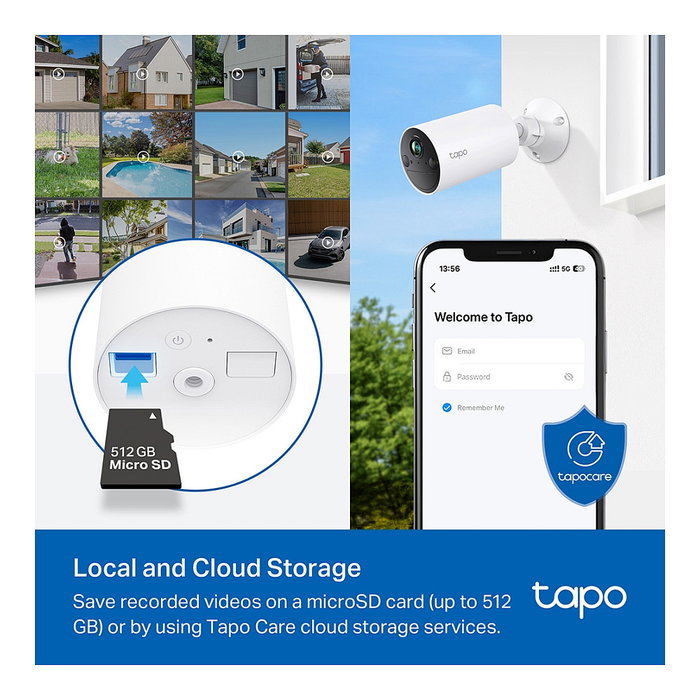 TP-Link Tapo C410 Camara de seguridad IP Exterior Inalambrica 3MP Vision nocturna IR IP65 Blanco