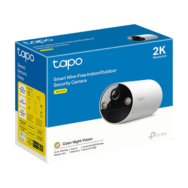 TP-Link Tapo C410 Camara de seguridad IP Exterior Inalambrica 3MP Vision nocturna IR IP65 Blanco