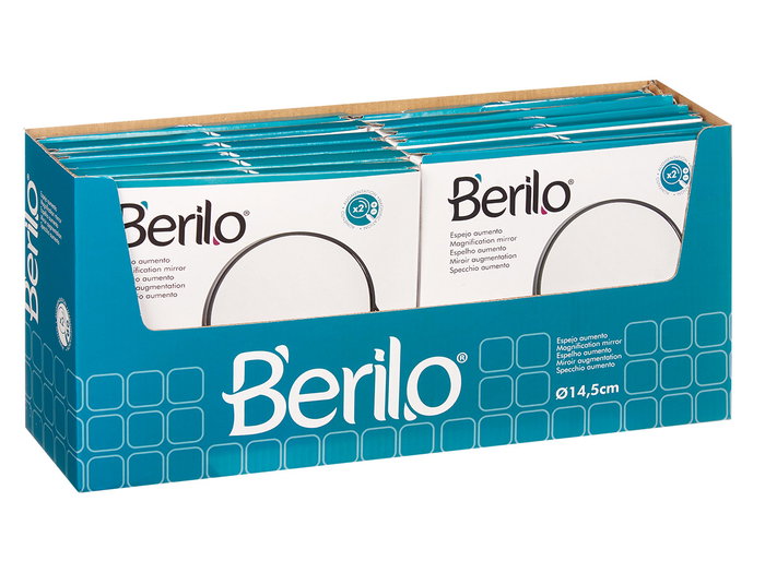 Berilo Espejo Doble Aumento 14,5 cm Negro Berilo Espejo Doble Aumento 14,5 cm Negro